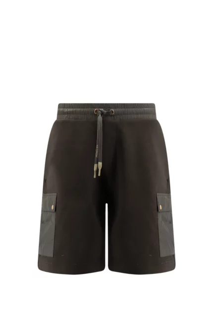 Moncler Logo Patch Drawstring Waist Shorts