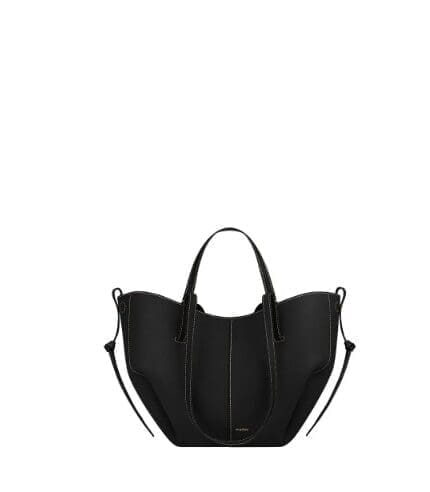 Cyme Mini Edition Textured Black with Ecru Stitching
