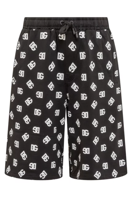 Dolce & Gabbana All-Over DG Printed Drawstring Shorts