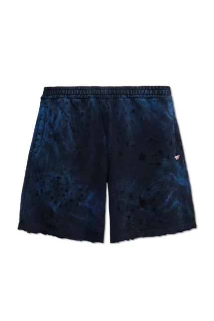 Diesel P-Crown-N2 Marbled Effect Distressed Shorts