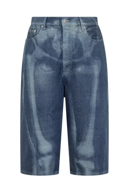 Off-White Straight Leg Denim Shorts