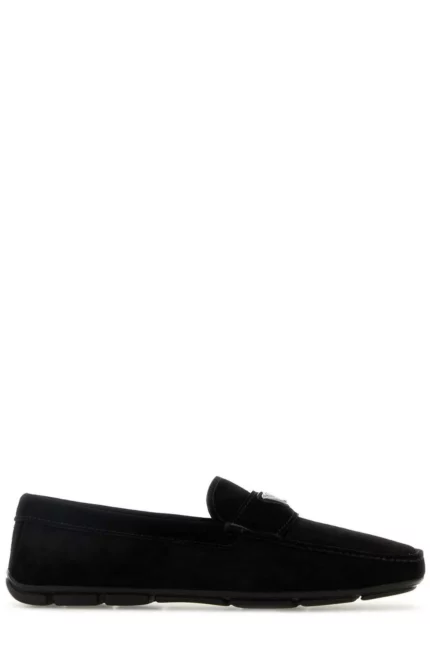 Prada Triangle-Logo Slip-On Loafers