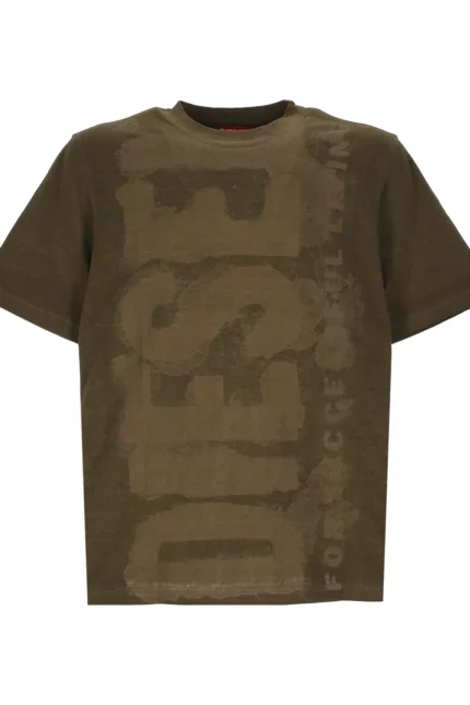 Diesel Logo Detailed Crewneck T-Shirt
