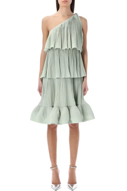Lanvin Ruffled Asymmetric One-Shoulder Dress