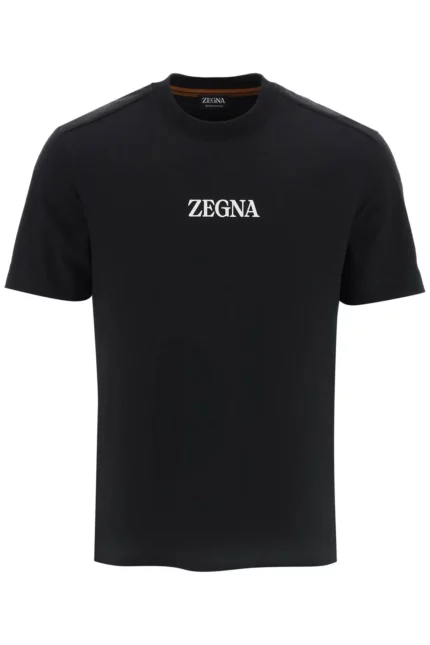 Zegna Logo Printed Short-Sleeved T-Shirt