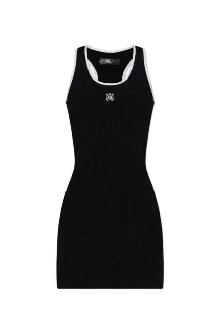 Amiri Logo Embroidered Knitted Mini Dress