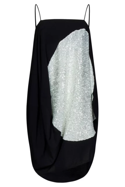 Nina Ricci Panelled Spaghetti Strapped Mini Dress