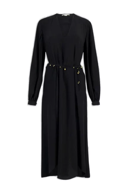 Stella McCartney Long-Sleeved V-Neck Midi Dress
