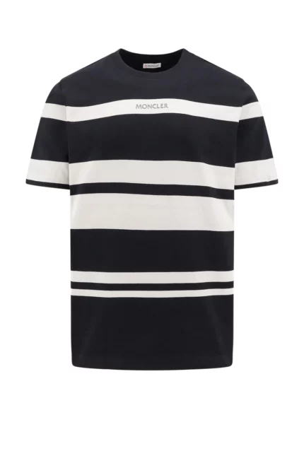 Moncler Logo Printed Striped T-Shirt