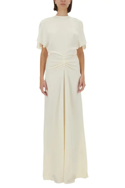 Victoria Beckham Gathered Waist Floor-Length Dress