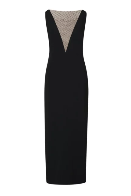 Stella McCartney Mesh Panelled Midi Dress