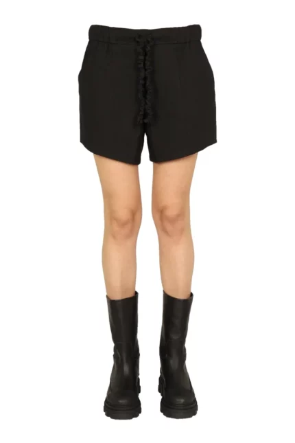 Ganni Elasticated Waist Drawstring Shorts