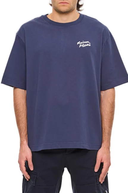 Maison Kitsuné Logo-Embroidered Crewneck T-Shirt