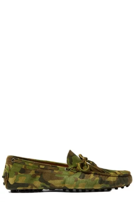 Scarosso James Camouflage-Printed Slip-On Loafers