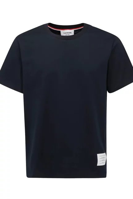 Thom Browne Logo Patch Crewneck T-Shirt