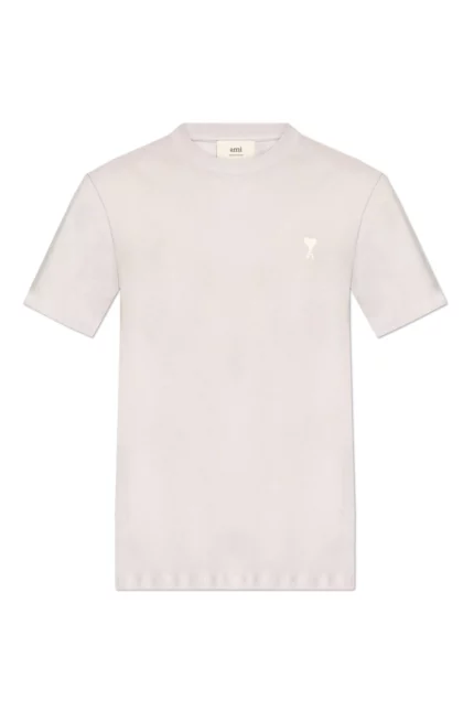 AMI Paris Ami de Coeur Logo Embroidered Crewneck T-Shirt