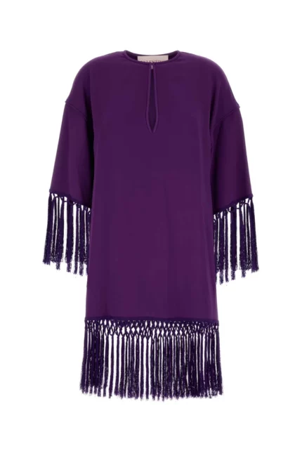 Valentino Cady Couture Fringed Edge Dress
