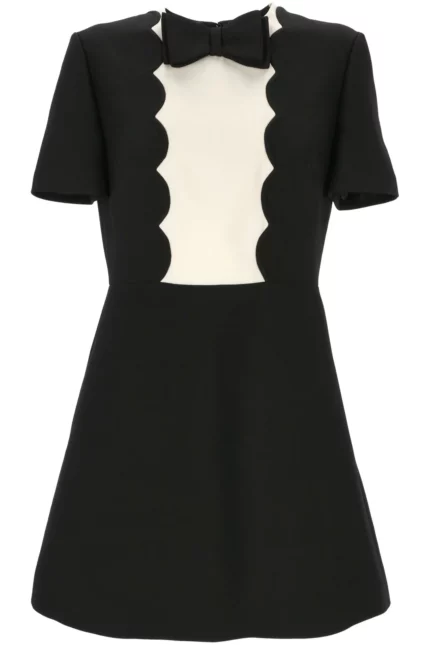 Valentino Bow Detailed Short-Sleeved Dress