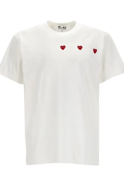 Comme des Garçons Play Triple Hearts Crewneck T-Shirt