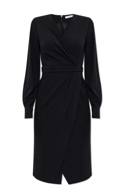 Max Mara Virtus V-Neck Long-Sleeved Dress