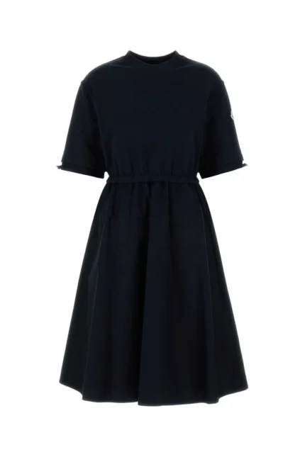 Moncler Short-Sleeved Drawstring Midi Dress