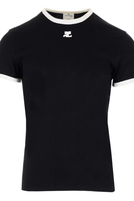 Courrèges Bumpy Contrast Crewneck T-Shirt