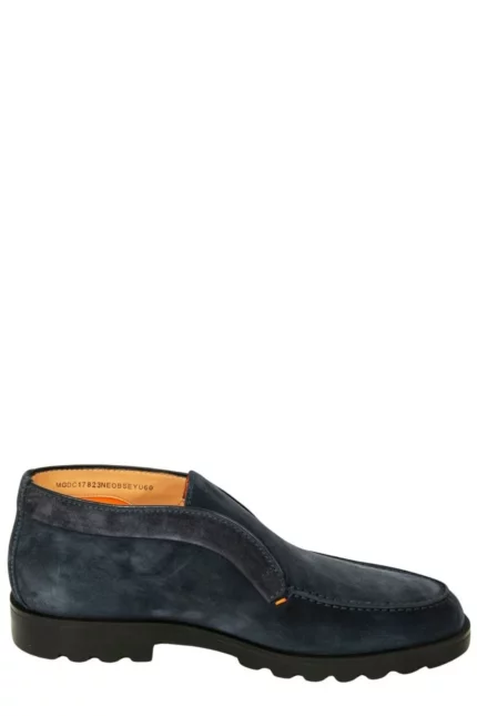 Santoni Almond-Toe Slip-On Loafers