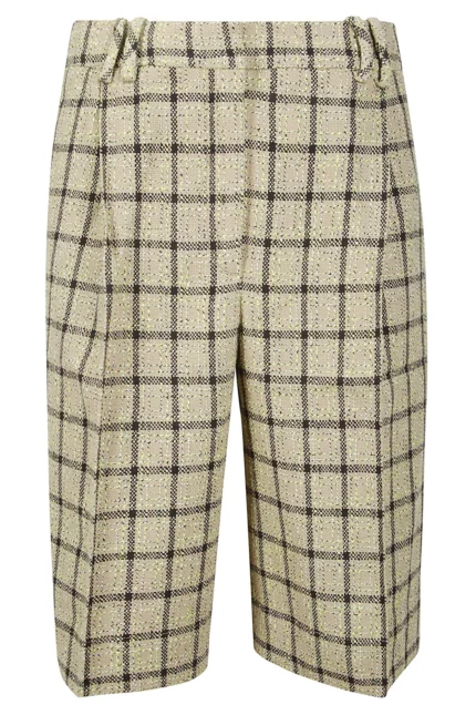 Ganni Checked Bermuda Shorts