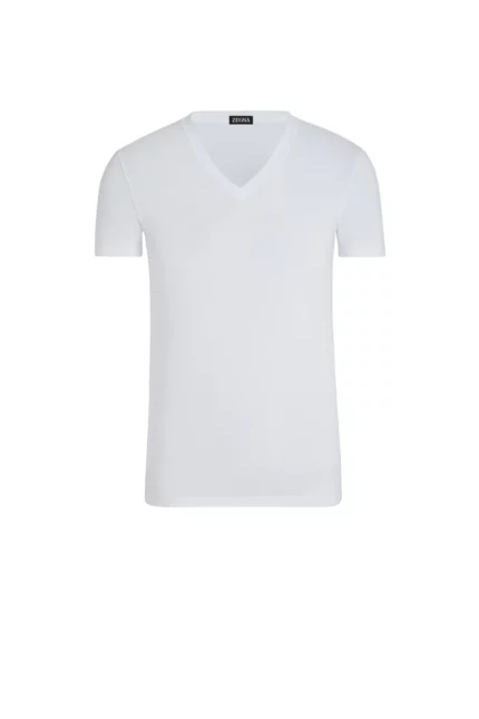 Zegna V-Neck Slim Cut T-Shirt