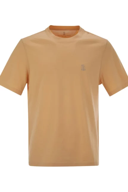 Brunello Cucinelli Logo Printed Crewneck T-Shirt