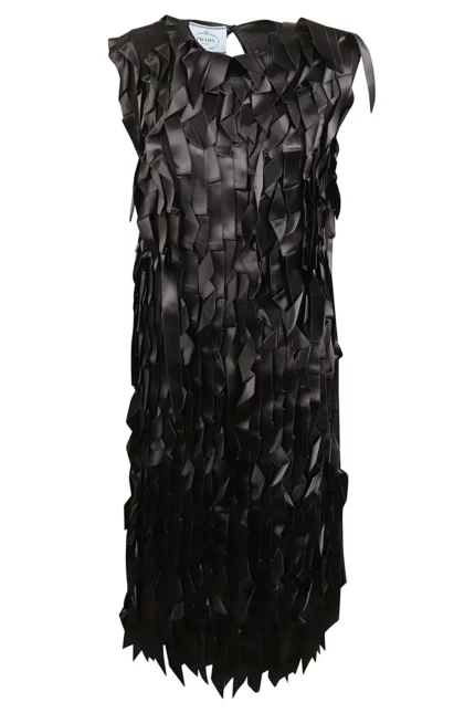 Prada Fringed Detailed Sleeveless Mini Dress