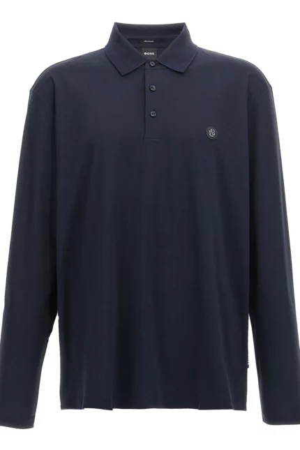 Boss Hugo Boss Logo Patch Long-Sleeved Polo Shirt