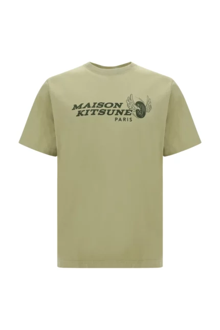 Maison Kitsuné Logo Printed Crewneck T-Shirt