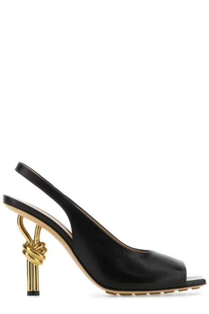 Bottega Veneta Knot Slingback Heeled Sandals