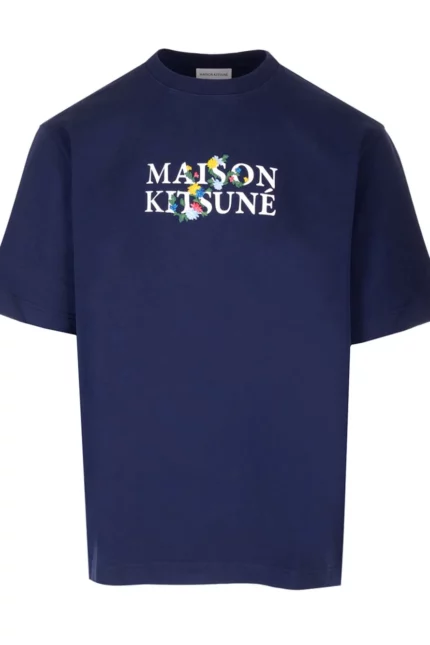 Maison Kitsuné Logo Printed Crewneck T-Shirt