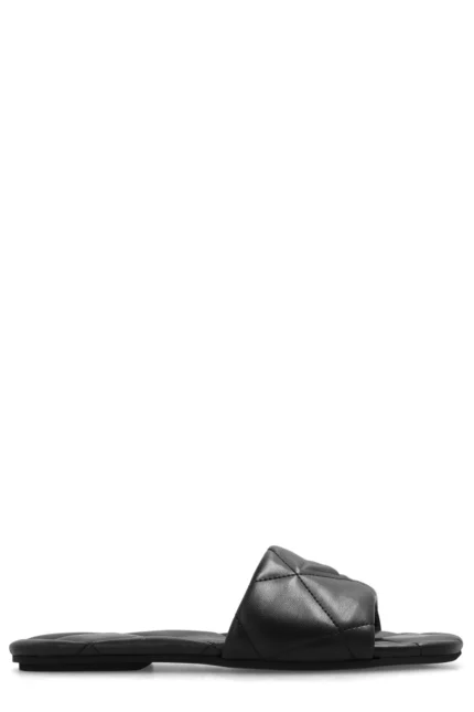 Emporio Armani Quilted Open-Toe Slippers