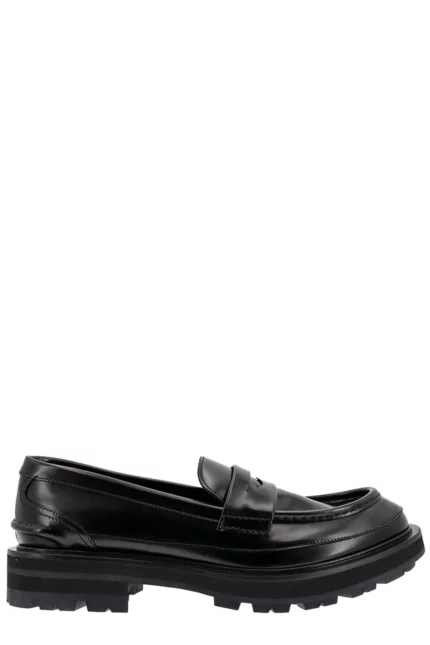 Alexander McQueen Penny-Slot Slip-On Loafers
