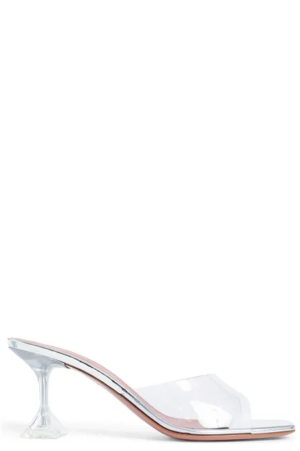 Amina Muaddi Square Toe Slip-On Mules