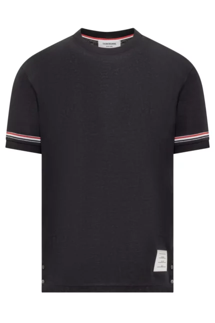Thom Browne Stripe Detailed Crewneck T-Shirt
