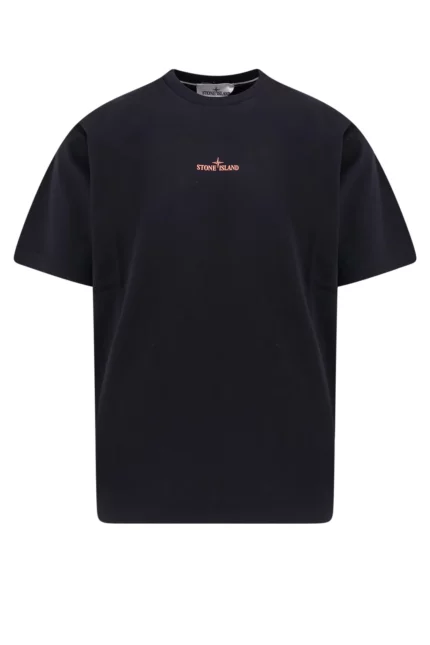 Stone Island Logo Printed Crewneck T-Shirt