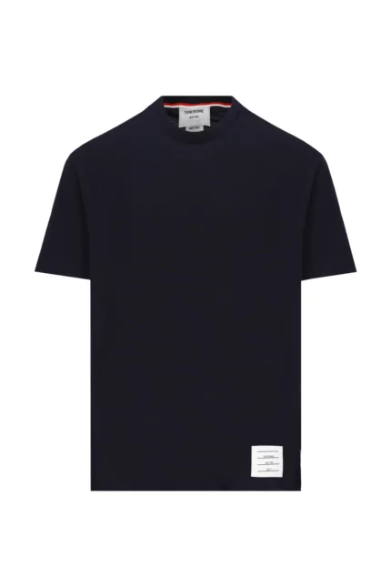 Thom Browne Logo Patch Crewneck T-Shirt