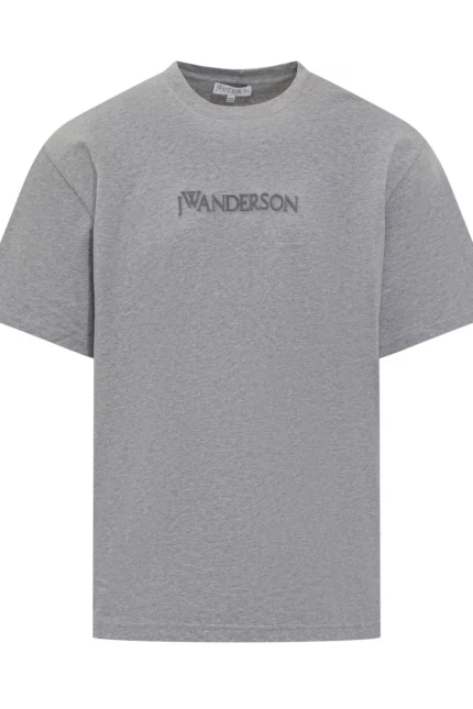 JW Anderson Flocked-Logo Crewneck T-Shirt