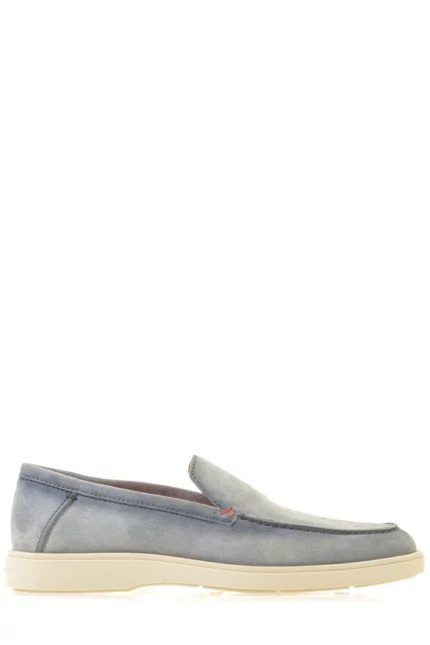 Santoni Almond-Toe Slip-On Loafers