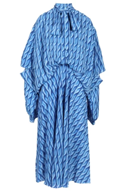 Balenciaga Pattern Tie-Detailed Dress