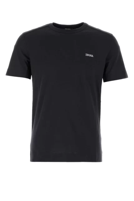 Zegna Logo Detailed Crewneck T-Shirt