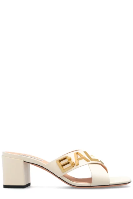 Bally Logo Lettering Block Heel Sandals