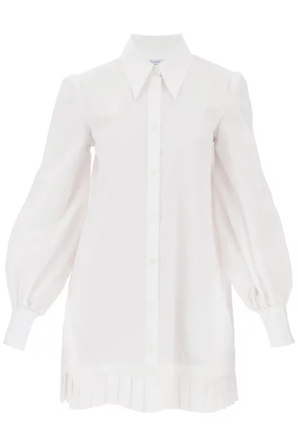 Off-White Logo Embroidered Long-Sleeved Shirt Dress