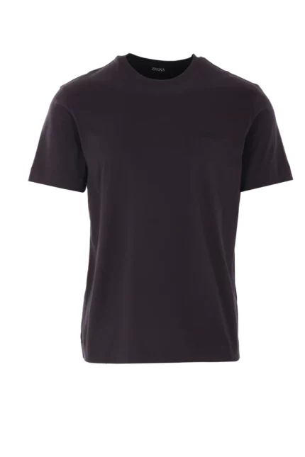 Zegna Logo Embroidered Crewneck T-Shirt