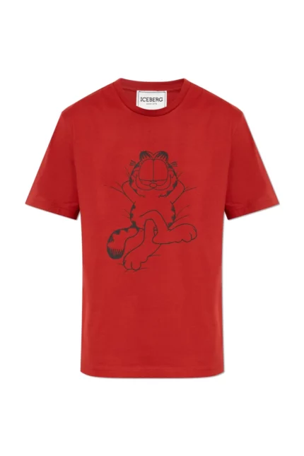 Iceberg Lazy Garfield Printed Jersey T-Shirt