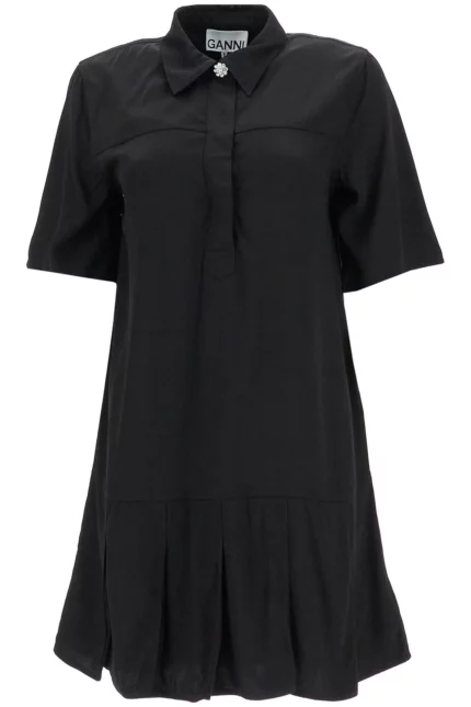 Ganni Pleated Shirt Dress
